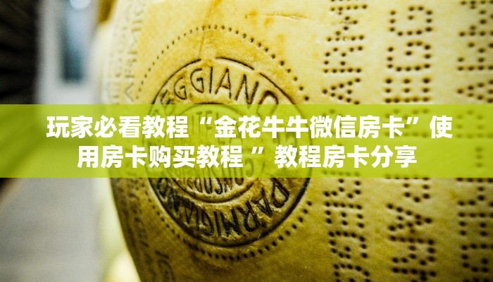  玩家必看教程“金花牛牛微信房卡”使用房卡购买教程 ”教程房卡分享