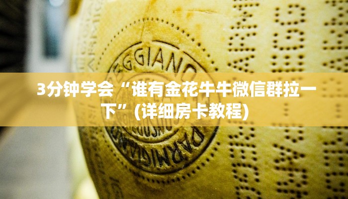  3分钟学会“谁有金花牛牛微信群拉一下”(详细房卡教程)