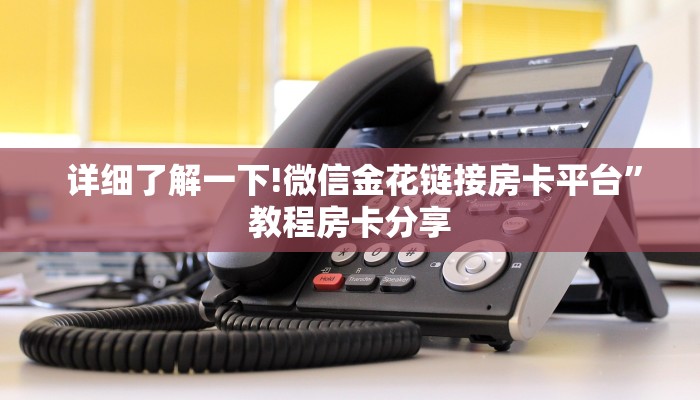  详细了解一下!微信金花链接房卡平台”教程房卡分享