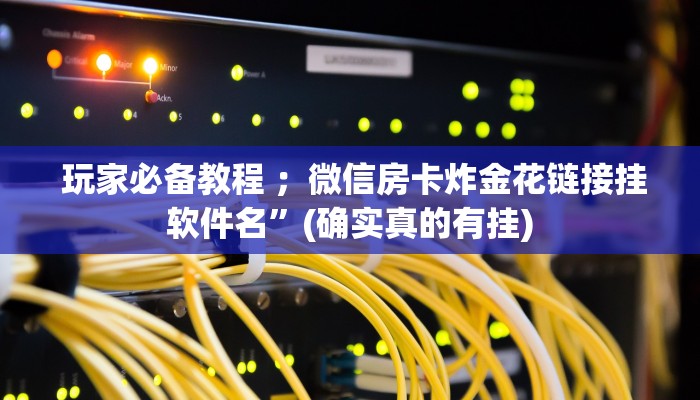  玩家必备教程 ；微信房卡炸金花链接挂软件名”(确实真的有挂)