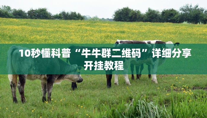  10秒懂科普“牛牛群二维码”详细分享开挂教程