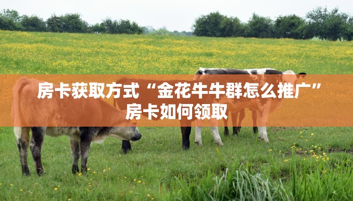 房卡获取方式“金花牛牛群怎么推广”房卡如何领取