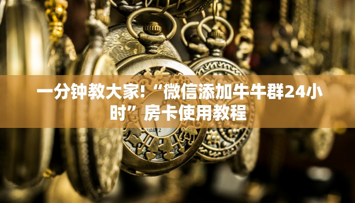  一分钟教大家!“微信添加牛牛群24小时”房卡使用教程