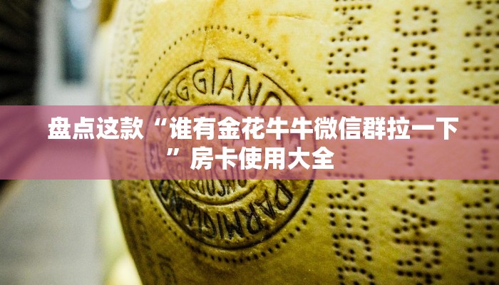  盘点这款“谁有金花牛牛微信群拉一下”房卡使用大全